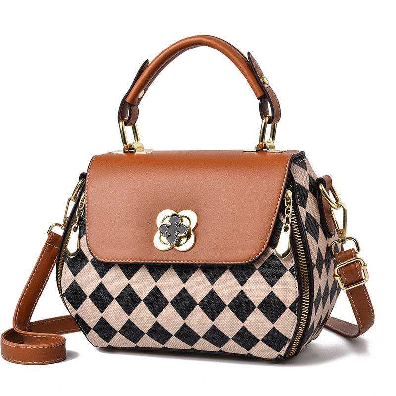 Luxury Designer Handbag Purse Women Top-handle Bag PU Leather Shoulder Messenger Bags Female Large Capacity Corssbody Bags
