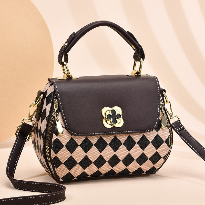 Luxury Designer Handbag Purse Women Top-handle Bag PU Leather Shoulder Messenger Bags Female Large Capacity Corssbody Bags